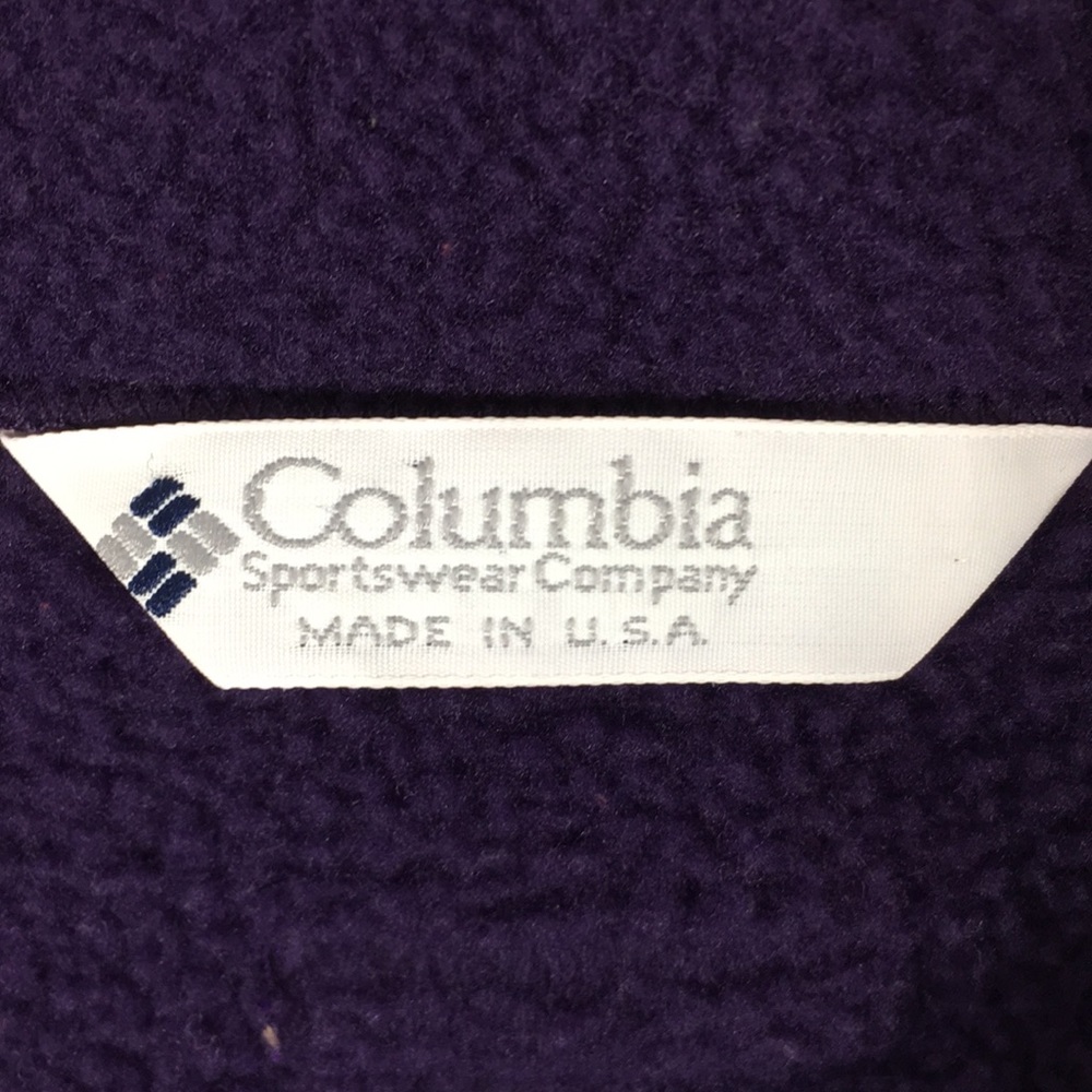 Columbia Vintage Purple Fleece 1/4 Zip Jacket - Picture 5 of 8